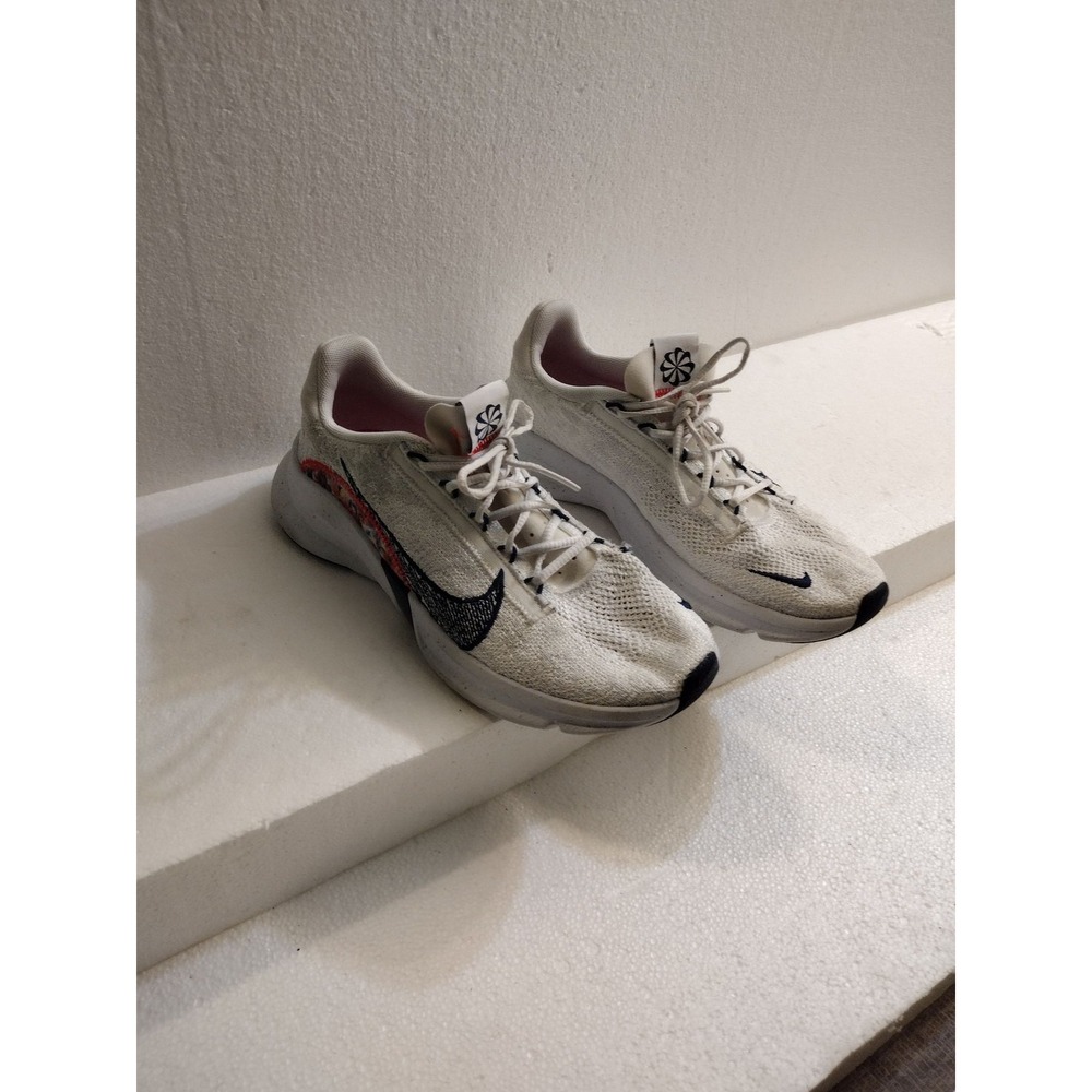 Nike Shoes Womens 7.5 Running Sneakers Move to Zero Red Insole Swoosh White